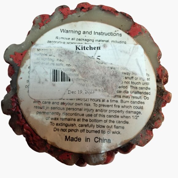 Red Cranberry Shape Candle Set Thanksgiving Holiday Berry Look Pillar - Picture 4 of 4